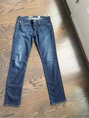 AG Stevie distressed Slim Straight Jeans  28 R
